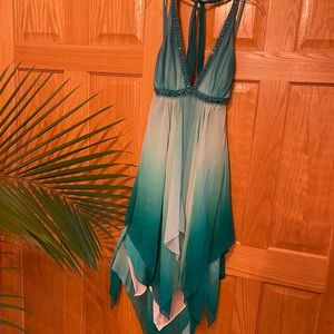 Flowy Green Ombré Fairy Dress